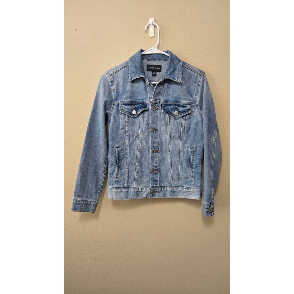Lucky Brand The Tomboy Trucker Denim Jacket Light Wash Blue Small